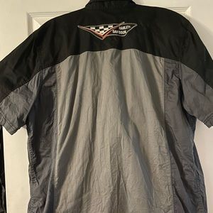 Harley Davidson mens short sleeve button down shirt